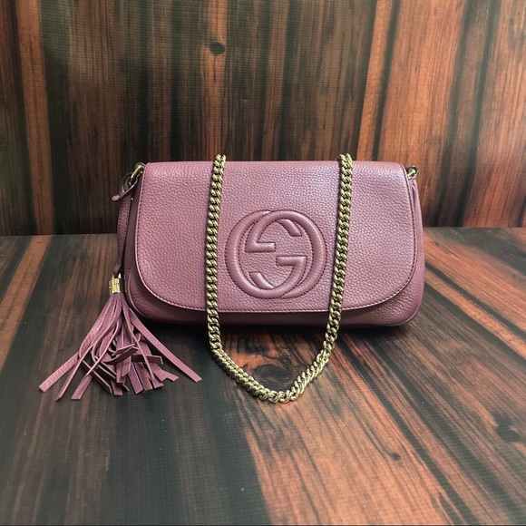 Gucci Soho Medium Purple Crossbody Bag - Picture 3 of 8